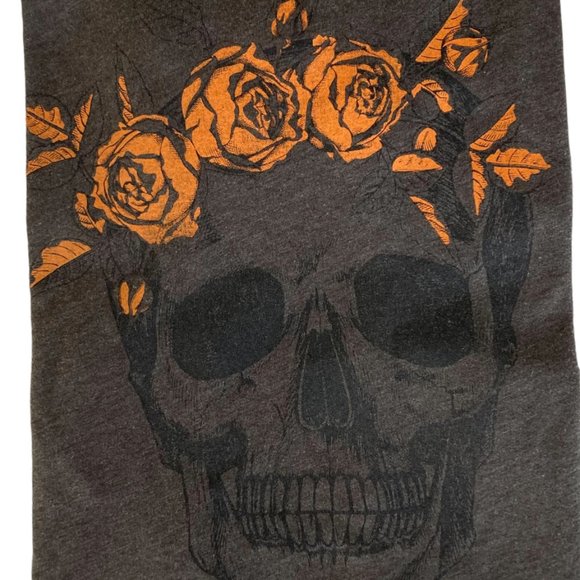 SKULL & ROSES  UNISEX TEE Size Large - Picture 3 of 6